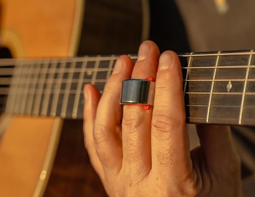Image of Black Mountain Slide Guitar Rings - Made From Tungsten Steel. Acoustic Guitar Slide, Electric Guitar Slide, Bass, Ukulele, and More. Almost as Hard as Diamond, Smooth Surface Finish, New Invention