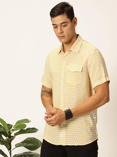 Image of Thomas Scott Men's | Printed | Half Sleeve | Regular Fit | Rayon | Spread Collar | Casual Shirt