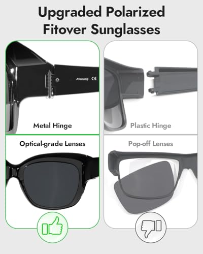 Meeloog Fit Over Glasses Sunglasses For Women Oversized Polarized Sunglasses Over Glasses Driving Sun Shades MST64944