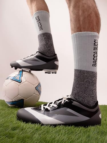 Image of Bacca Bucci Mens inchStrike X inch Firm Ground Football Shoes|Lightweight Soccer Cleats with High-Traction Studs