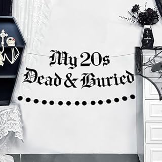 JeVenis Rip to My 20s Balloons Rip Twenties Balloons Gothic Birthday Decoration 30 Birthday Gift Death to My 20s Banner Funeral for My Youth 30th Birthday Decoration
