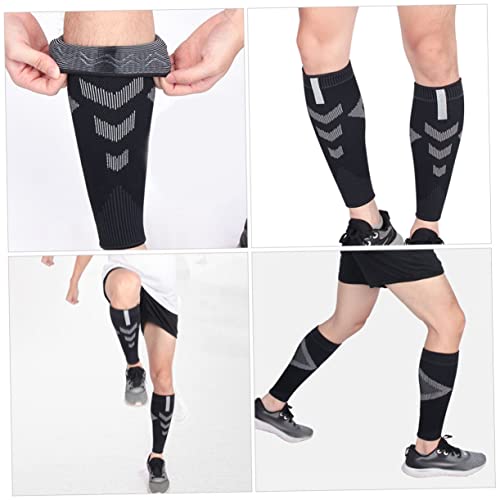 2 pçs leggings dos homens meias atléticas futebol manga perna meias de compressão meias esportivas m