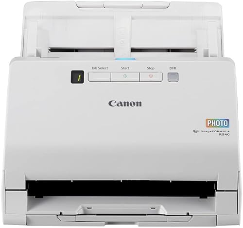 Canon imageFORMULA RS40 - Escáner de fotos y documentos, alimentador automático de documentos, Windows y Mac, escanea fotos antiguas y nuevas en