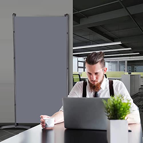 Yasrkml Room Divider, 6 Panel Office Partition, Movable Fabric Folding Privacy Screens, Office Wall Divider Screen For Classroom, Bedroom, Freestanding Privacy Panel Screens 204 X 72 Inch (Grey) #TOP2