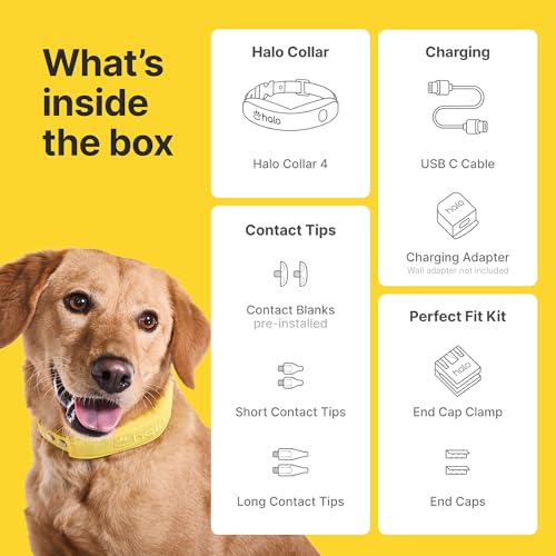 image for Halo Collar 4, All New GPS Wireless Dog Fence & Training Collar with R