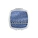 Denim Jean Cowboy Lining Textile Mirror Portable Compact Pocket Makeup Double Sided Glass