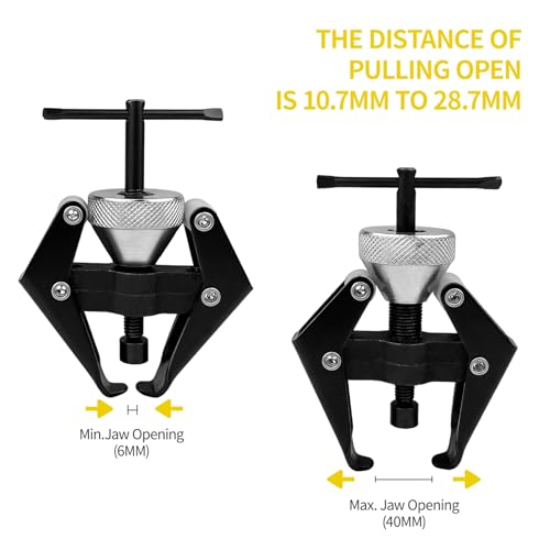 LUMITERRA 2 Stück Wischerarm Abzieher Scheibenwischerarm, 6–40 mm Abzieher Scheibenwischerarm, Leicht zu Bedienen, Batterie Polklemmen Wischerarm Abzieher, Scheibenwischer Auszieher Werkzeug