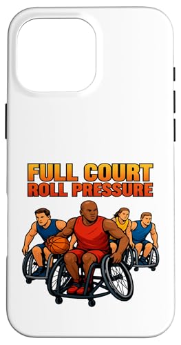 Jeux de Sport adaptatifs de Basket-Ball en Fauteuil Roulant Coque pour iPhone 16 Pro Max