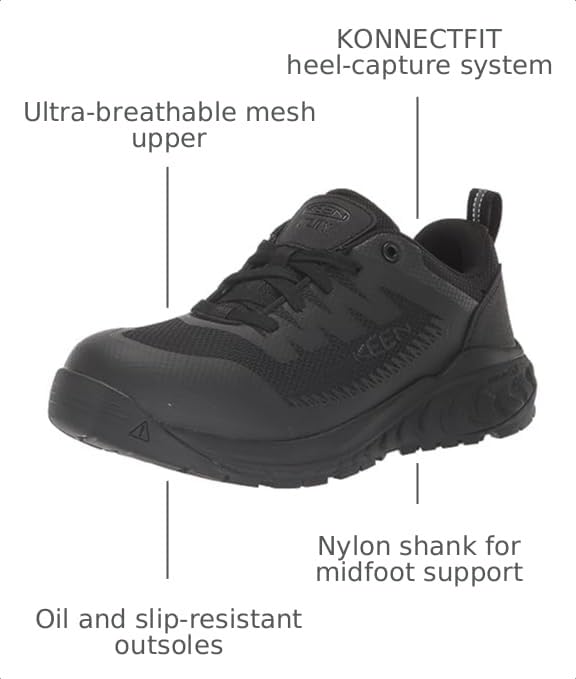 Image of KEEN Utility Men's Arvada Low Height Composite Toe Breathable Industrial Work Sneakers