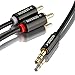 Produktbild SEBSON Audio Kabel 10m, Klinke 3,5mm auf 2 Cinch Stecker, RCA zu Jack, männlich vergoldet abgeschirmt
