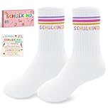YUNYAKARSA Schulkind Socken Baumwolle 25-34, Geschenk Einschulung Junge Socken Einschulung Mädchen, Einschulung Geschenk Junge Mädchen Schulanfang Jungen Geschenk Mädchen 6 Jahre Jungen