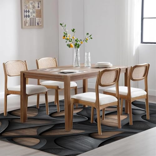Tapis de salon 200 x 300 cm moderne à motif géométrique lavable - 5