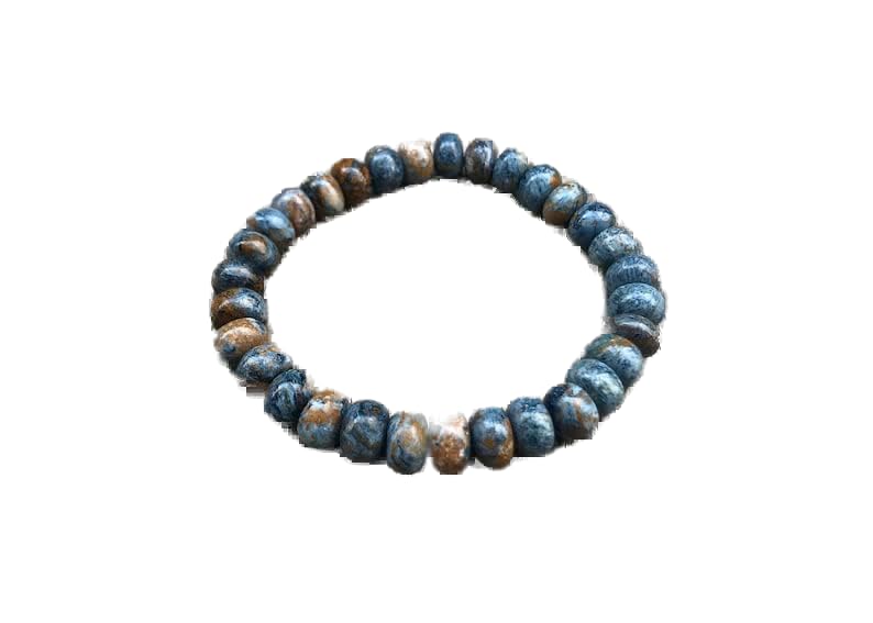 Bracelet bleu en pietersite 8mm pour attirer la prospérité et la chance au quotidien