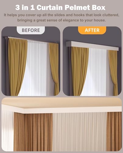 Riel para cortina doble 3 en 1 color oro champán para panel de dormitorio elegante 3