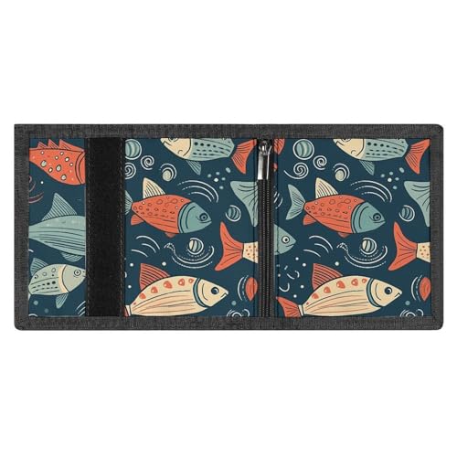 Animation Style Fish Wallet with Photo Window & Key Ring, Lightweight Durable Tri-Fold Wallet with Card Slots, Compact Money Clip for Men Women4