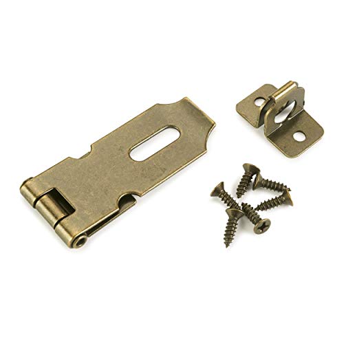 Image of Highpoint Chest Hasp Antique Brass 1-Piece with Screws