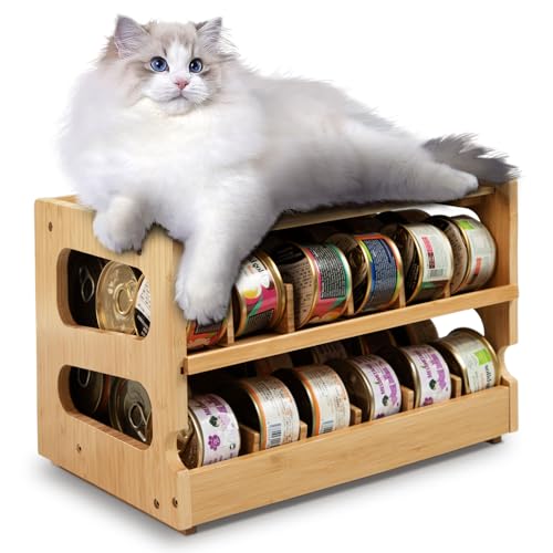 Coanto Upgraded Cat Food Organizer, Cat Food Can Organizer, Can O...