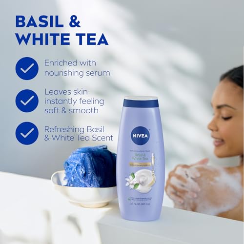 NIVEA Refreshing Basil and White Tea Body Wash, 20 FL OZ - image 3