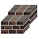 12 stück Fliesenaufkleber für Bad und Küche 30x15cm Fliesenfolie Wasserfest Badezimmer Fliesensticker, Küchenfolie Selbstklebend Fliesen klebefliesen Braun