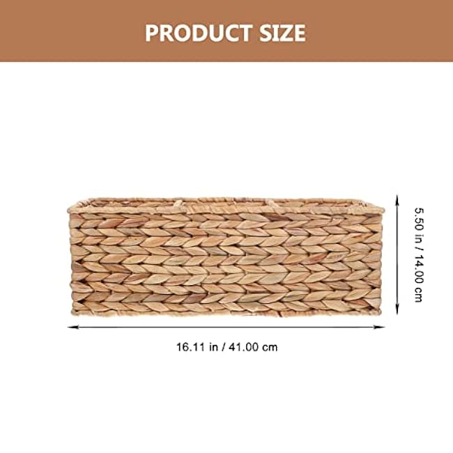 Woven Divided Basket 3 Section Wicker Baskets Hand Woven Storage Basket Tea Bag Sugar Packet Holder Coffee Station Condiment Organizer Divided Storage for Drawer