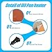 2PCS Engine Block Heater, 4 x 5’’ Oil Pan Heater with 194°F Thermal Protector, 3M Self-Adhesive, 68