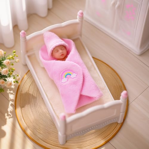 Muñeca bebé mini silicona realista 3 pulgadas miniatura 6