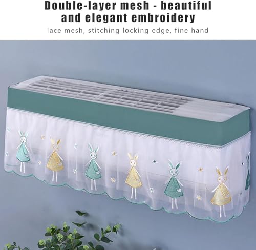 Image of Designer Embroidery Air Conditioner Dust Cover - Decorative Protective Cover for Indoor Split AC Unit | for Home Decor & AC Protection (Pack of 10)(Multicolor)