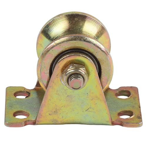 Zilimontt Rueda giratoria con ranura en V de 200 kg con rodamiento de carga de 0.2 pulgadas, polea de acero 45# para máquinas industriales, carros, fitness en el hogar y uso al aire libre, 31 mm de