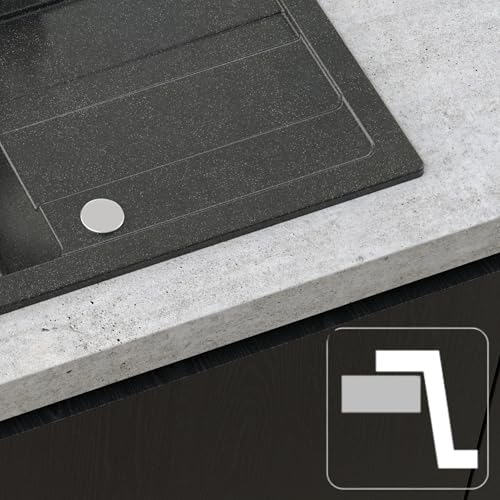 Miniatura 12 de Quadron Go Max Lavello In Granito 1 Vasca Dimensioni: 77 X 44 X 17,6 Mobile Base Di: 50 Cm Proprio