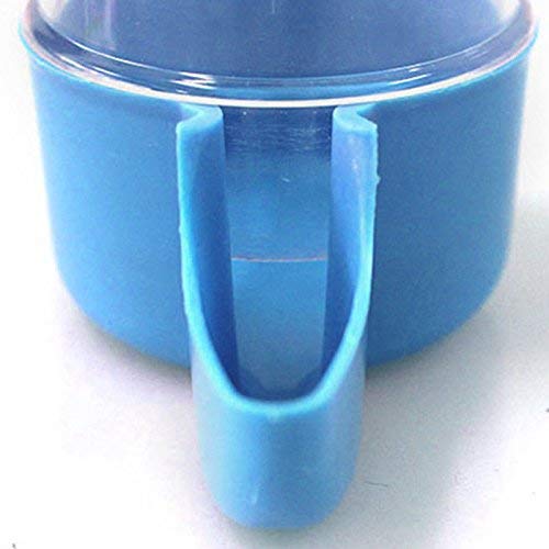 Sage Square Small Size Tube Shape Cage Food, Seed, Water Feeder Dispenser Cum Bowl with Removable Tray - No Spill No Mess (Random Color) (1 Piece) 2