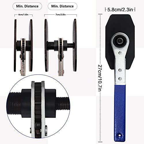 Aqtzgos Brake Caliper Press Fitting Tool Brake Caliper Compression Tool 360° Adjustable, Ratcheting Brake Caliper Piston Expander Tool With 4Pcs Caliper Hook For Brake Piston Disc Brakes（Blue）… #TOP2