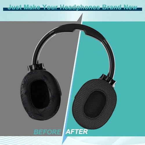 Replacement Ear Pads for Skullcandy Crusher Wireless/Evo/ANC Hesh 3/EVO/ANC, Headphones Ear Cushions, Headset Earpads, Ear Cups Cover (WF Black) by HAOMUK - Used condition - Image 6