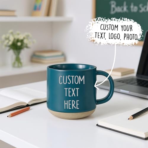 Custom Coffee Mug, Personalized Ceramic Cup with Name, Photo, Logo 12 oz - Image 5