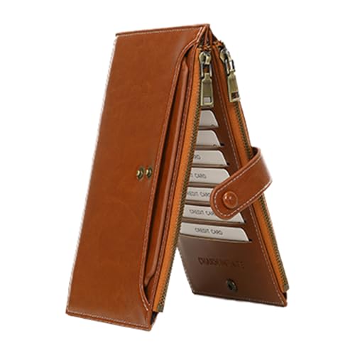 Portefeuille en cuir PU compact porte-monnaie pour cartes d'identité et de crédit