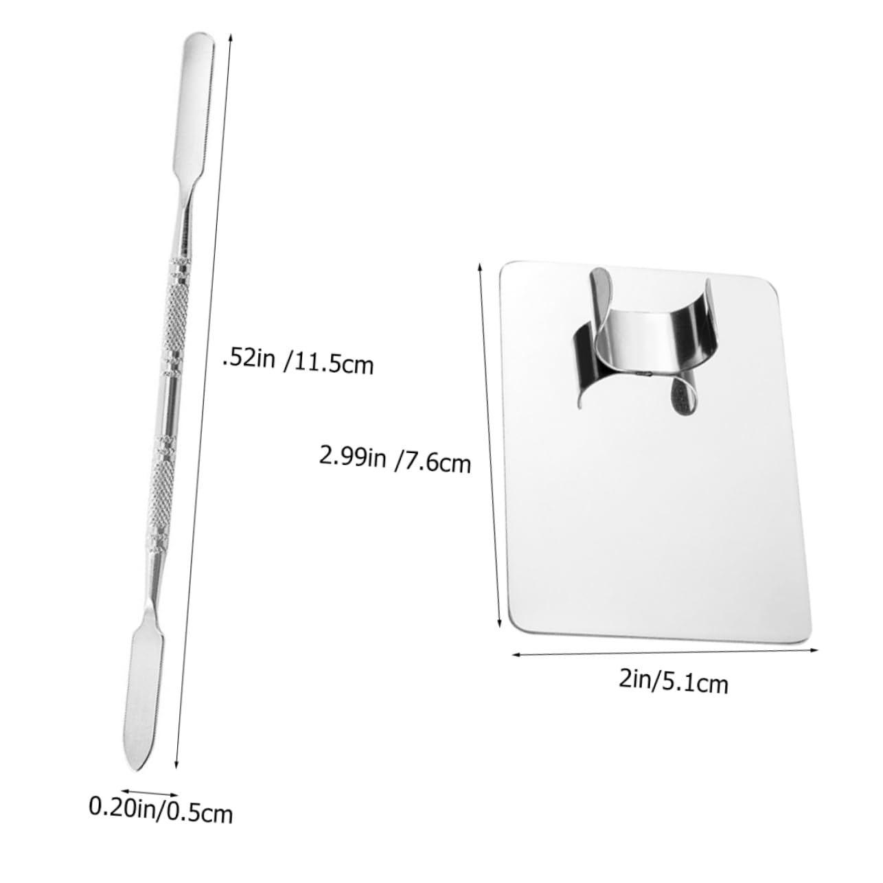 VICASKY Foundation Makeup Mixing Palette Spatula Metal Makeup Mixing Tray for Blending Nail Colors Pigments