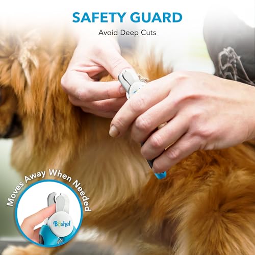 Image of Boshel Dog and Cat Nail Clipper with Safety Guard, Razor-Sharp Toenail Cutter with Nail File, Ideal for Smaller Pets
