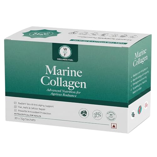 Image of Marine Collagen - Advanced Anti-Aging Sachets for Skin Radiance, Hair Health & Joints | With Glutathione, Hyaluronic Acid, CoQ10 & Biotin | Mixed Berry Extracts | 30 x 15g Servings