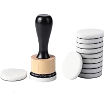 13 Pcs Ink Blending Tool Set, 1 Wooden Handle & 12 Domed Sponge Refill Pads for Stamping, Scrapbooking, Card Making, Distress Ink Art Supplies