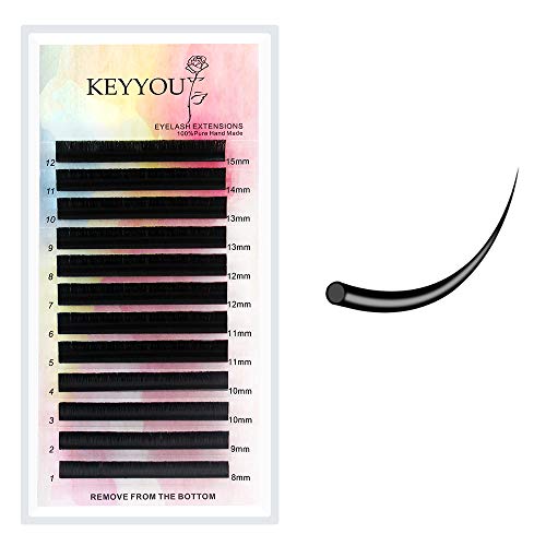 Classic Lash Extensions D Curl Mixed Tray 8-15mm 0.18 Thickness Synthetic Silk Mink Eyelashes