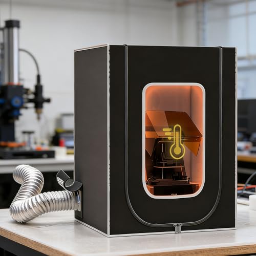 Caja de impresora 3D con sistema de ventilación, tienda a prueba de polvo, cubierta protectora de impresión de temperatura constante y ventilador de 12 V para un entorno de impresión óptimo