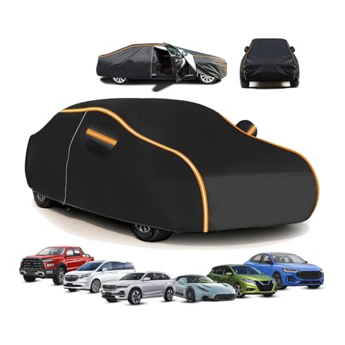 🚗: Design pratico: Impermeabile Telo Copriauto per Honda HR-V 5-Doors 1998-2006 (411cm x 170cm x 159cm),1) Cerniera sulla portiera del conducente per un facile accesso. 2) Cinghie antivento anteriori e posteriori per evitare che la copertura venga spazzata via dal vento forte. 3) Le esclusive strisce riflettenti ti aiutano a trovare più facilmente la tua auto e a tenere al caldo le persone di notte.