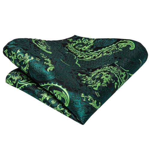 Image of Dubulle Mens Tie Set Solid Paisley Silk Striped Necktie for Men with Cufflinks Tie and Pocket Square