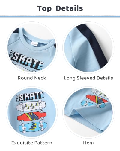 YALLET Baby Boy Skateboard Sweatsuit