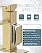 Casavilla Bathroom Sink Faucet, Brushed Gold Bathroom Faucet 3 Hole with Pop-up Drain and Vessel Sink Hole Cover 6