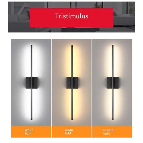Aplique de pared LED de 70cm interior con luz regulable y mando 2