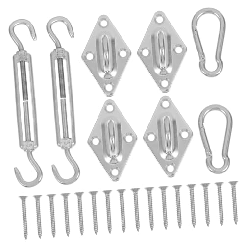 ibasenice Adjustable Sun Shade Mounting Hardware Roof Weight Hanger Pad Eye Plate Kit