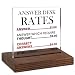 Funny Answer Desk Rates Acrylic Sign for Coworker Teammate Employee Boss Manager Supervisor, Humor Gift for Teacher Therapist Counselor School Admin Staff, Fun Gag Desk Office Decor M66