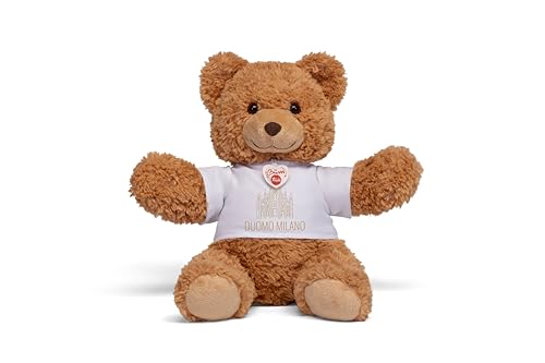 Trudi Bear Marlon T-Shirt Milano | Peluche con Camiseta Ciudad Italiana, Regalo Recuerdo Gadget Viajes | 32x30x20 cm Talla M | Souvenir | Modelo 15038
