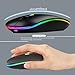WREANU Wireless Bluetooth Mouse Rechargeable Laptop Mice with LED Lights Silent Slim Use(BT5.2 and 2.4G Portable USB) Dual Mode Computer Mouse for Laptop/iPad/Tablet/Apple/Computer/Mac (Black)