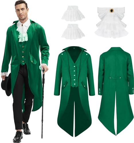 Abrigo gótico de hombre para fiestas de Halloween y recreaciones de cosplay medieval